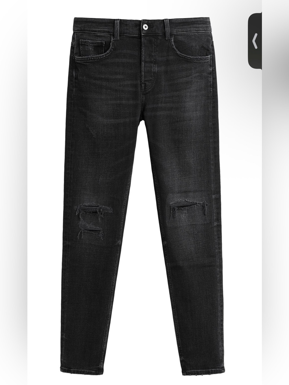 Black Distressed Men’s Jeans - Classic Straight Fit